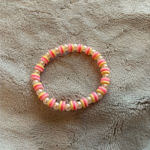 Handmade pink lemonade bracelet